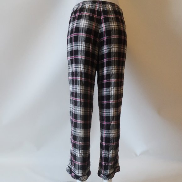 Womens Rails Clara Black Fuchsia White Plaid Drawstring Pajama Bottoms XS * - Picture 8 of 9